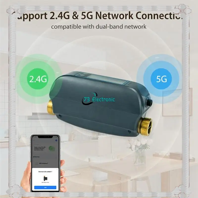 

24-Hour Delivery Tuya Smart Wifi Water Valve Shutoff Water Flow Meter Built In Rechargable Battery For DN20 3/4-In Diameter Pipe