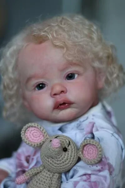 DLS Customized Limited Supply 17 Zoll Reborn Baby Meadow mit handgewurzelten Haaren, bereits fertige Puppe mit unterschiedlichem Kleid