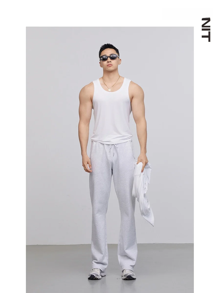 

Basic Unit Men's Fitn Tank Top Summer Slim Fit Qui Dry Tight Sports Vest Breathable Moisture ng round Ne Tee