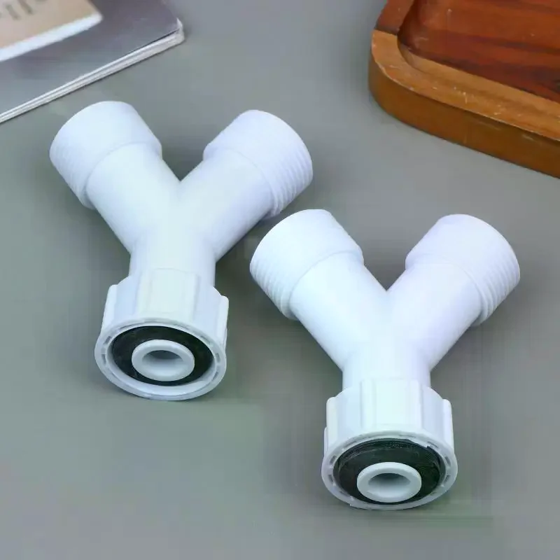 1/2/3Pcs Dishwasher Washing Machine Y Tee Connector Adapter Double Inlet Junction Split Pipe Connection Three-Way Adapter