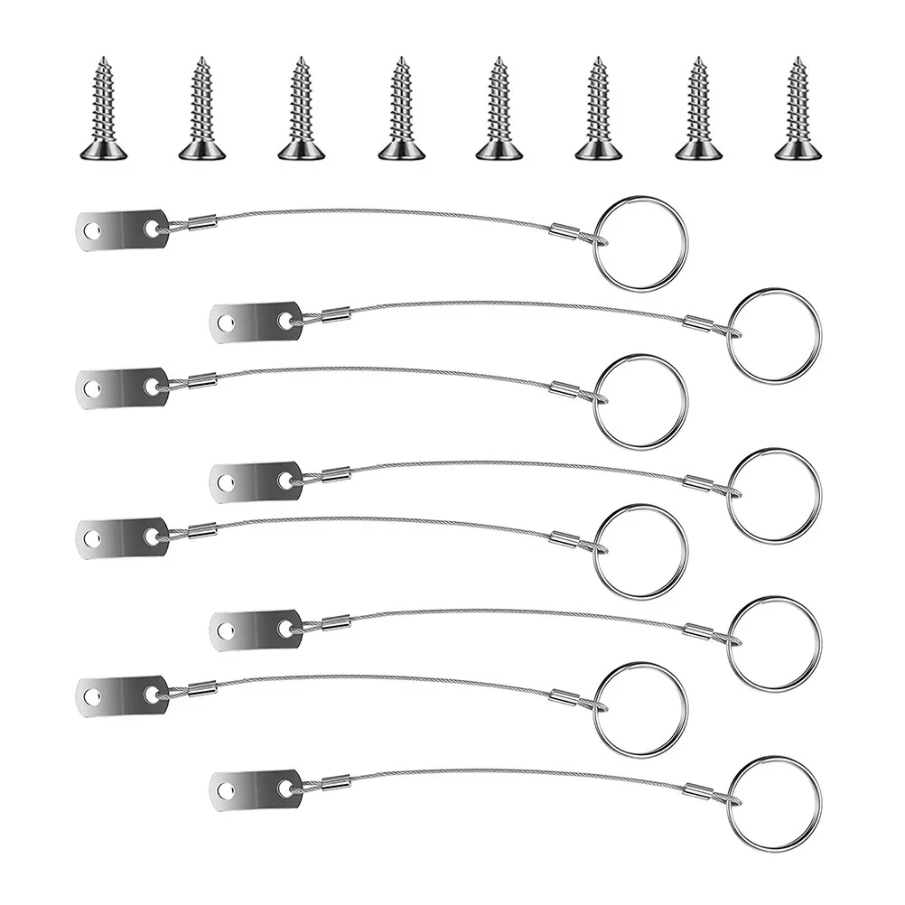 1Set Anti-Loss Pin Stainless Steel Tether Cable Marine Hardware Safety Tether Wire Bimini Strap Corrosion Resistant Strong