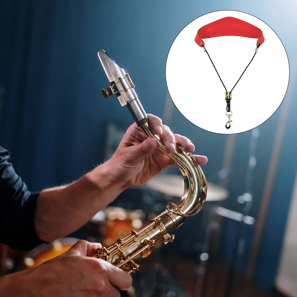 

Adjustable Saxophone Neck Strap Premium Metal Hook Comfort Fit for Professional Beginner Players Universal Sax Harness