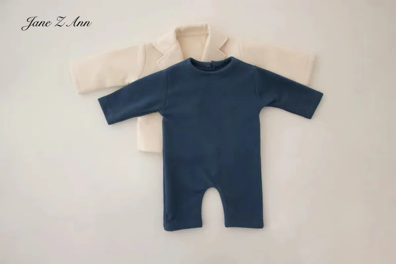 Newborn baby boy clothing set romper+jacket studio home shooting outfits