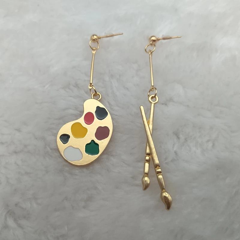 Новые-эмалевые-серьги-в-палитре-ассиметричные-серьги-яркие-серьги-в-палитре-художников