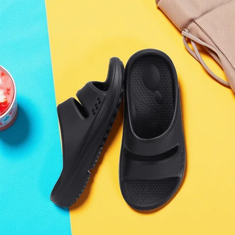 Shevalues New Men's Orthopedic Sandals Fashion Men's Beach Flip Flops Unisex Soft Sandals With Arch Support Home Bathroom Slides