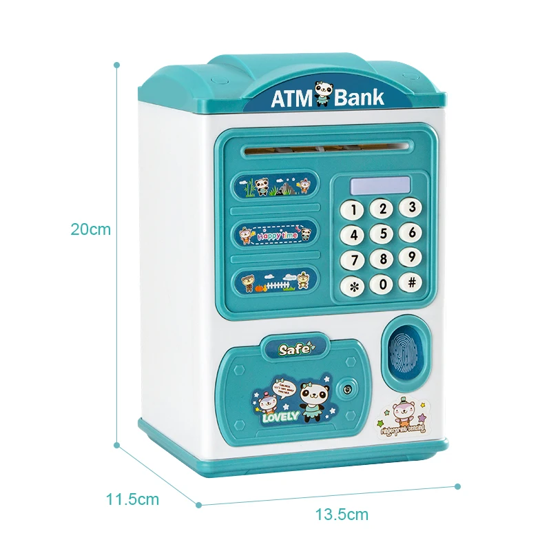 Brankas uang elektronik untuk anak, kotak penyimpanan uang Digital, hemat uang tunai, mainan mesin ATM Mini untuk hadiah anak-anak