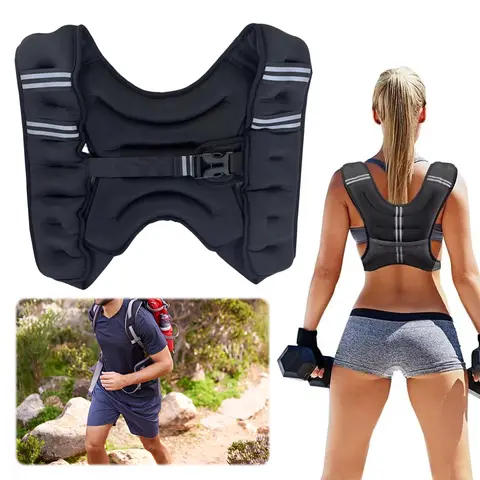 Vest 5KG Body Weight Vests with Reflective Stripe Body Weight Vest Exercise Set for Workout Strength Training Running