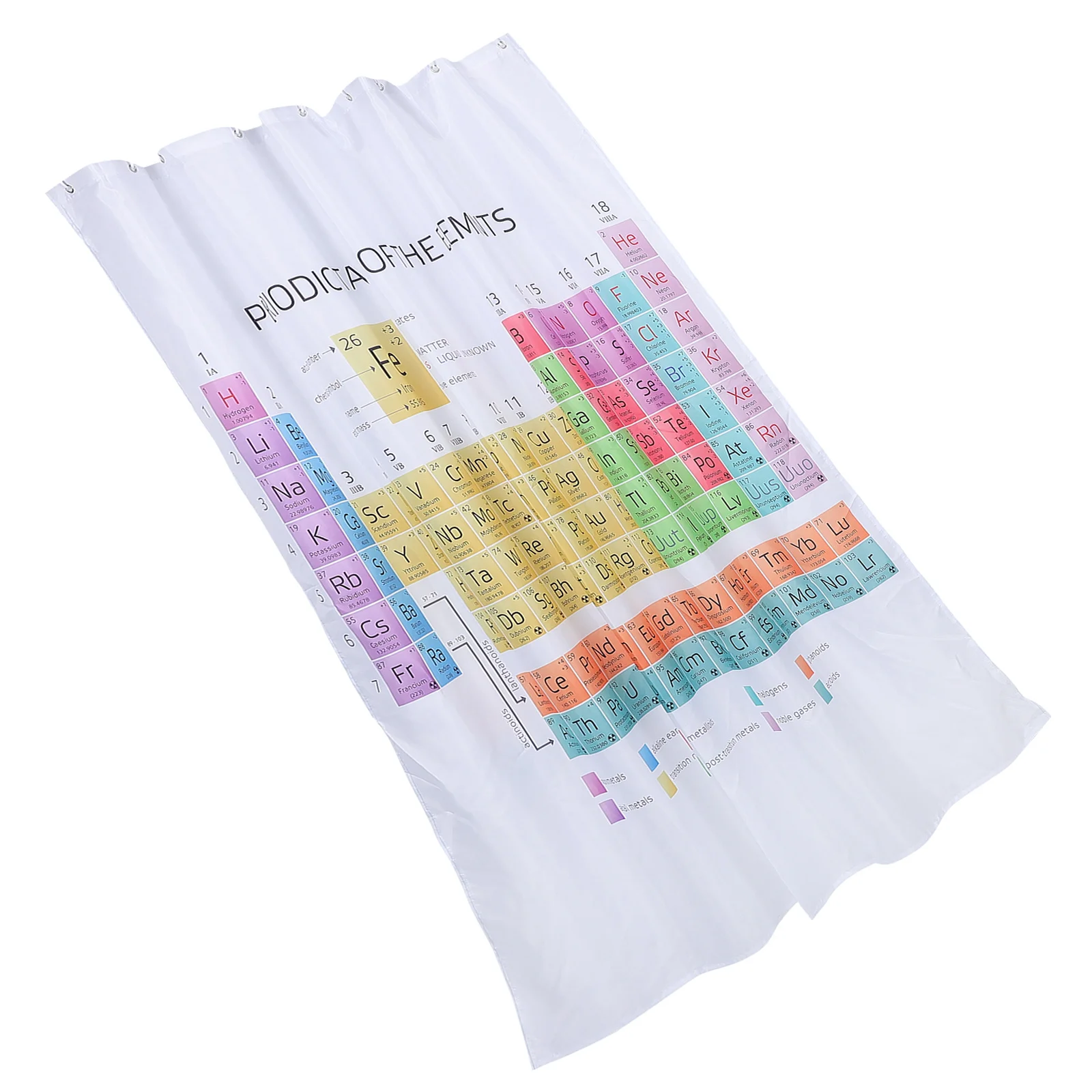 

Periodic Table Shower Curtain Large Waterproof Polyester Chemistry Bath Curtain Educational Bathroom Decor Bathroom Supply