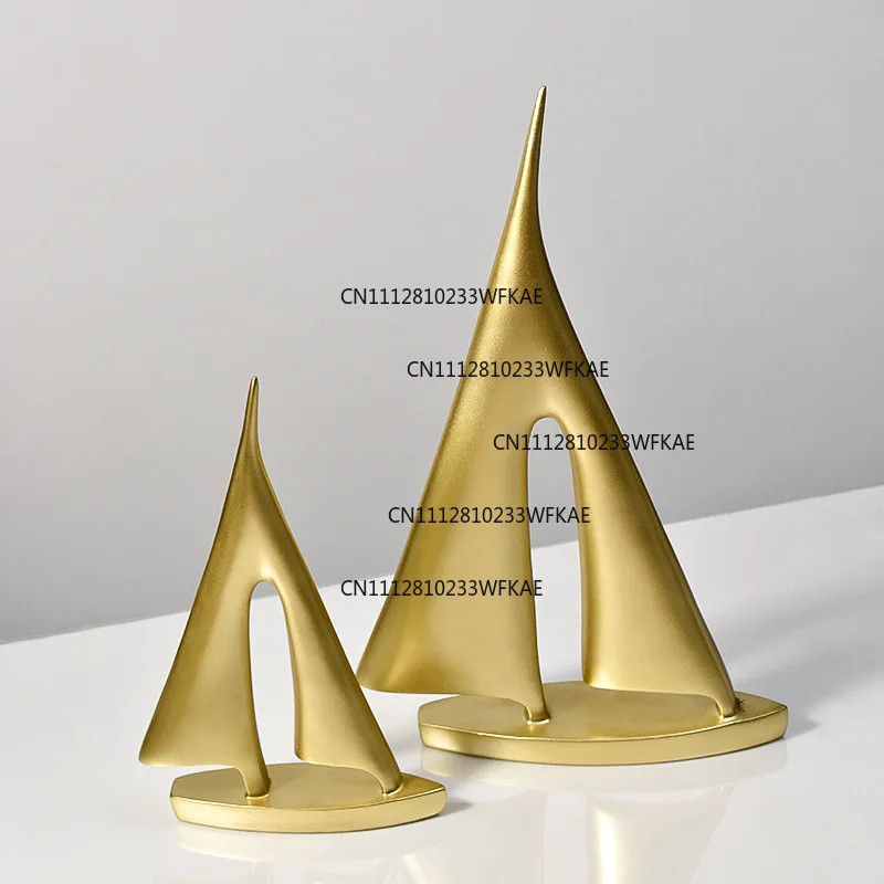Creative simple sailing ornament smooth sailing, living room home decoration advanced sense niche resin crafts