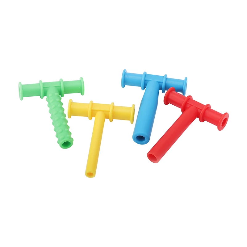 4PCS Chewing Tubes Infant Kids Adult Speech Therapy Tools Oral Motor Talk-Tools Autism Sensory Toys Baby Teether BPA Free