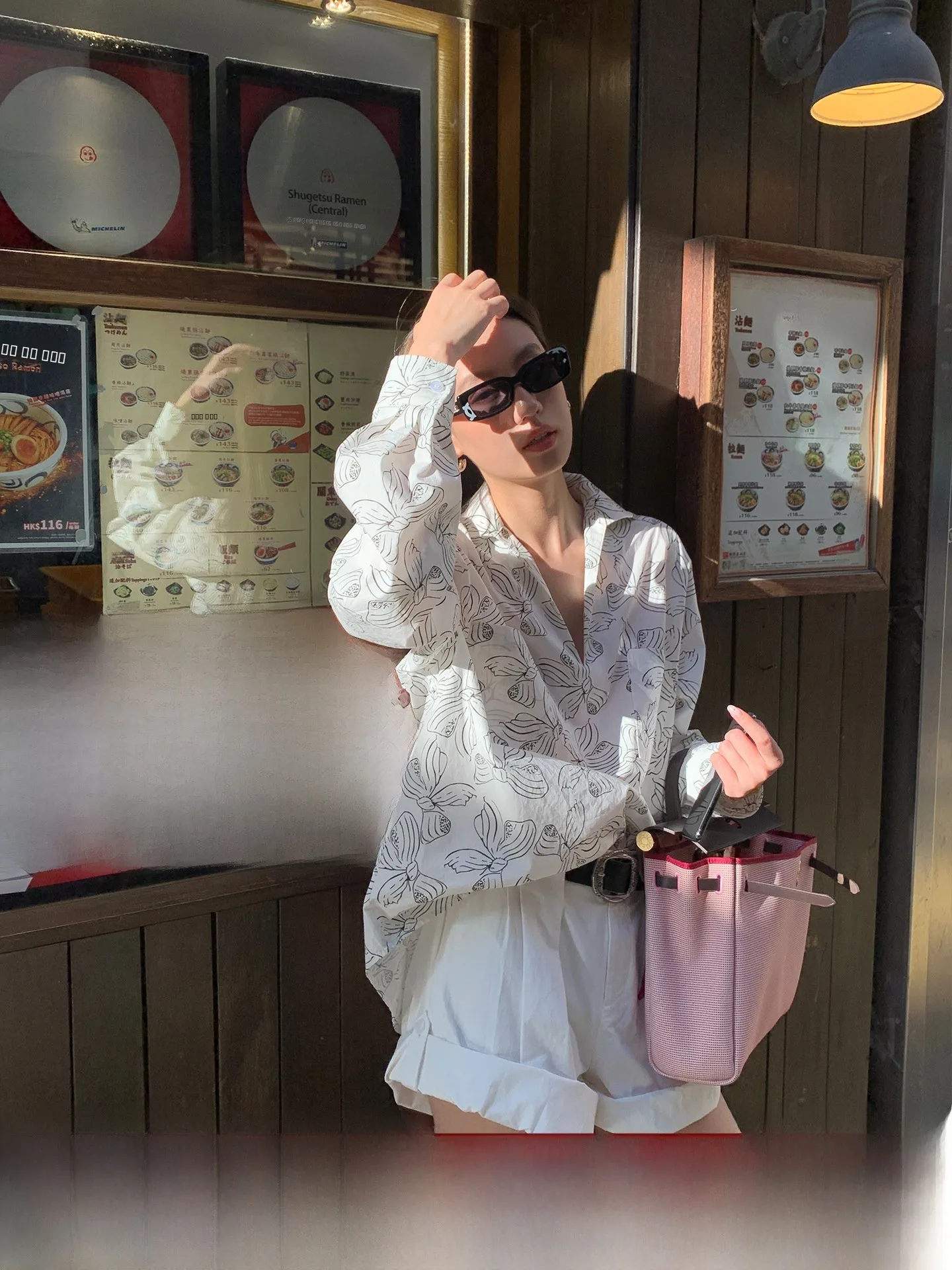 

Gakee Official Print irt Women's Thin V-Ne Faion Commute Cotton Long Sve Loose Fit Regular Length irt