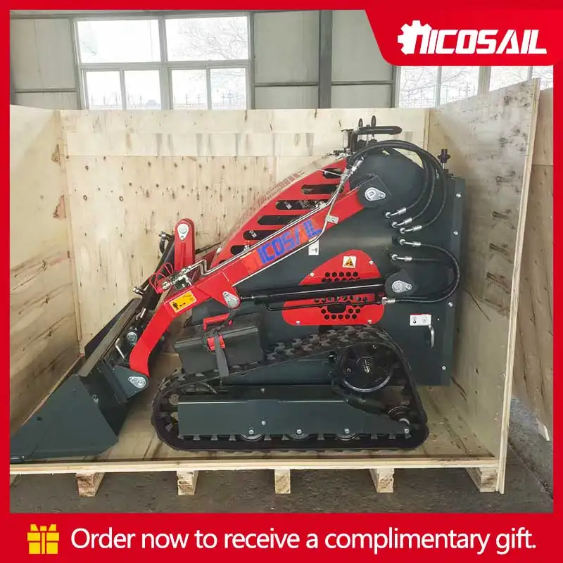 

Narrow Mini Crawl Loader for Residential Landscaping - Small Turning Radius with Multiple Attachments For Home Work