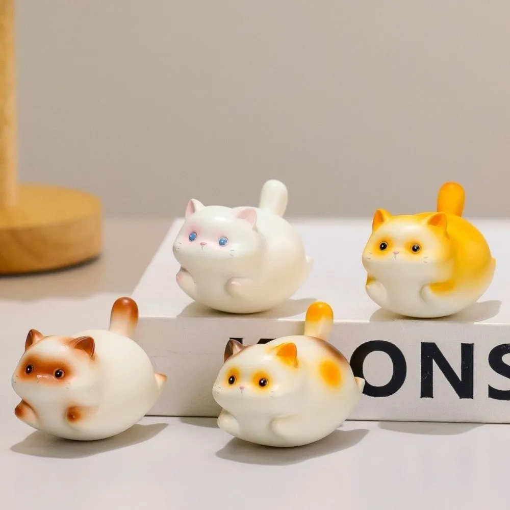Fu Rui Cat Rocking Figurine Creative Cartoon Home Decor Cute Cat Figurine Cat Doll Cat  Siamese Cat Desktop Decoration