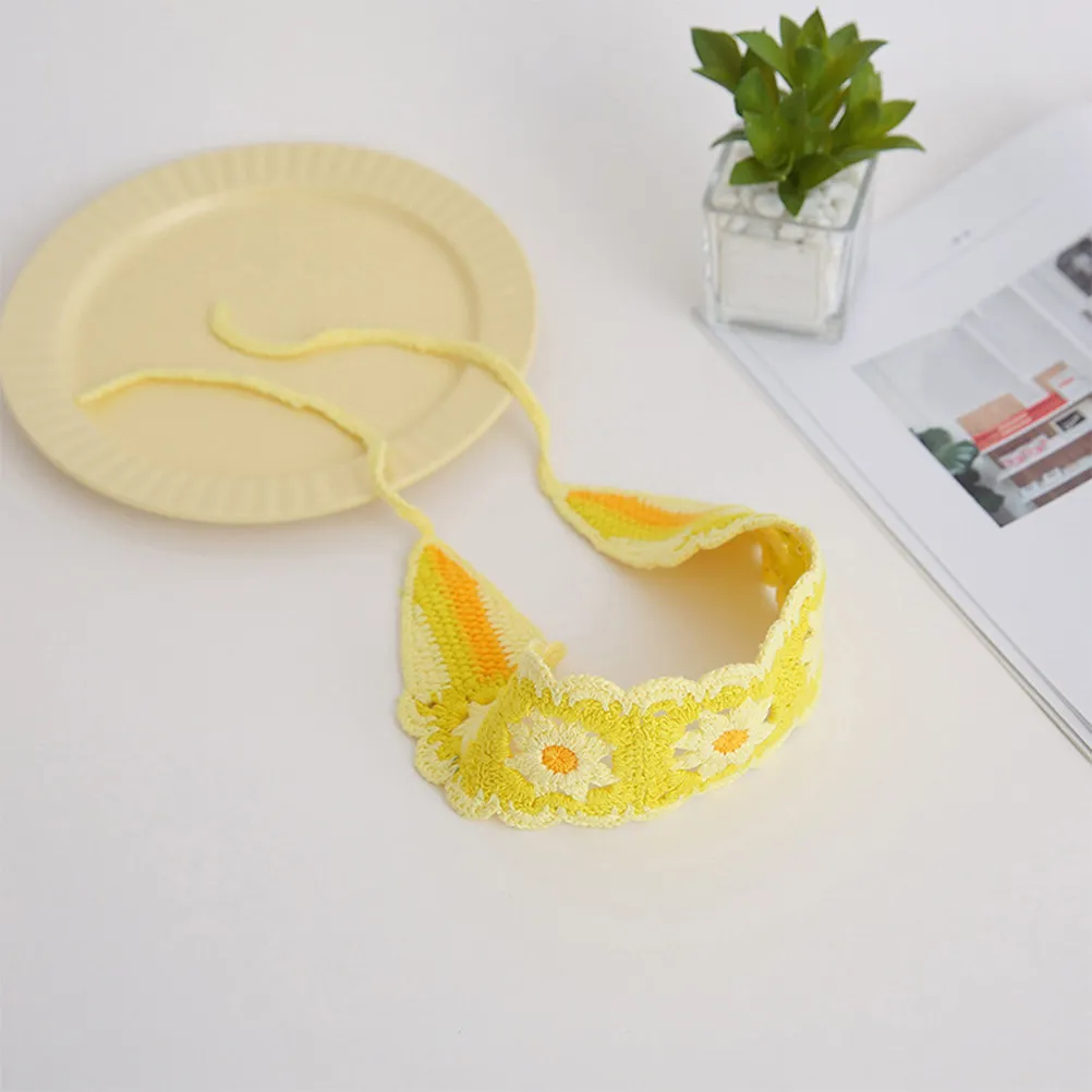 

3Pcs Crochet Headbands Floral Knit Hair Band for Women One Size Adjustable Retro Modern Style Flower Design All Season Wear