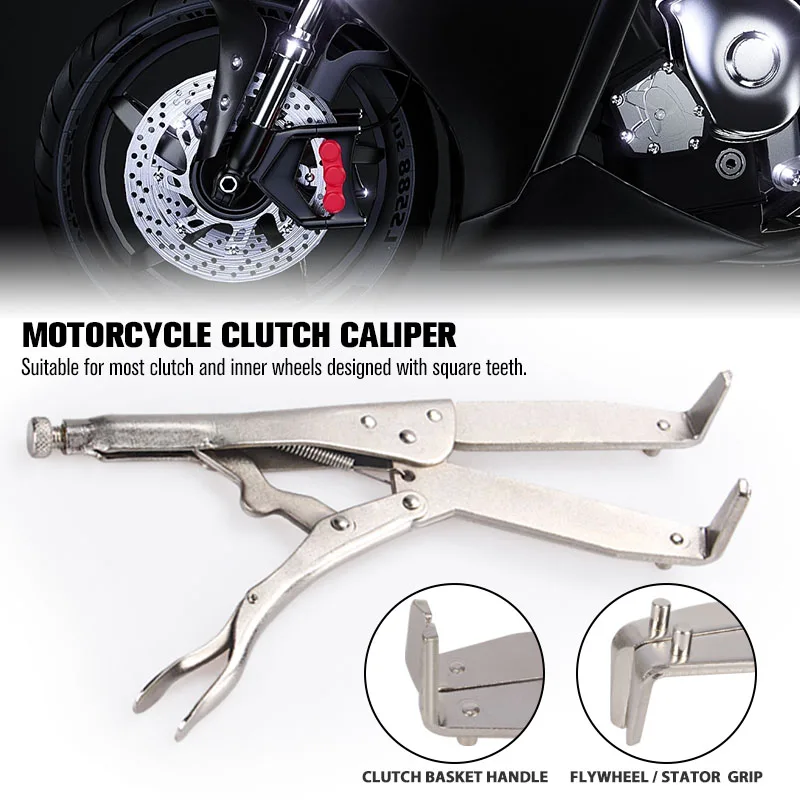 Universal Motorcycle Tools Clutch Holding Tool Motorcycle Motorbike Clutch Hub Basket Flywheel Holder Wrench Repair Removal