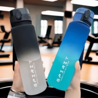 1000ml Large Capacity Sports Water Bottle LeakProof Colorful Plastic Drinking Bottles Outdoor Travel Cycling Hiking Gym Jugs