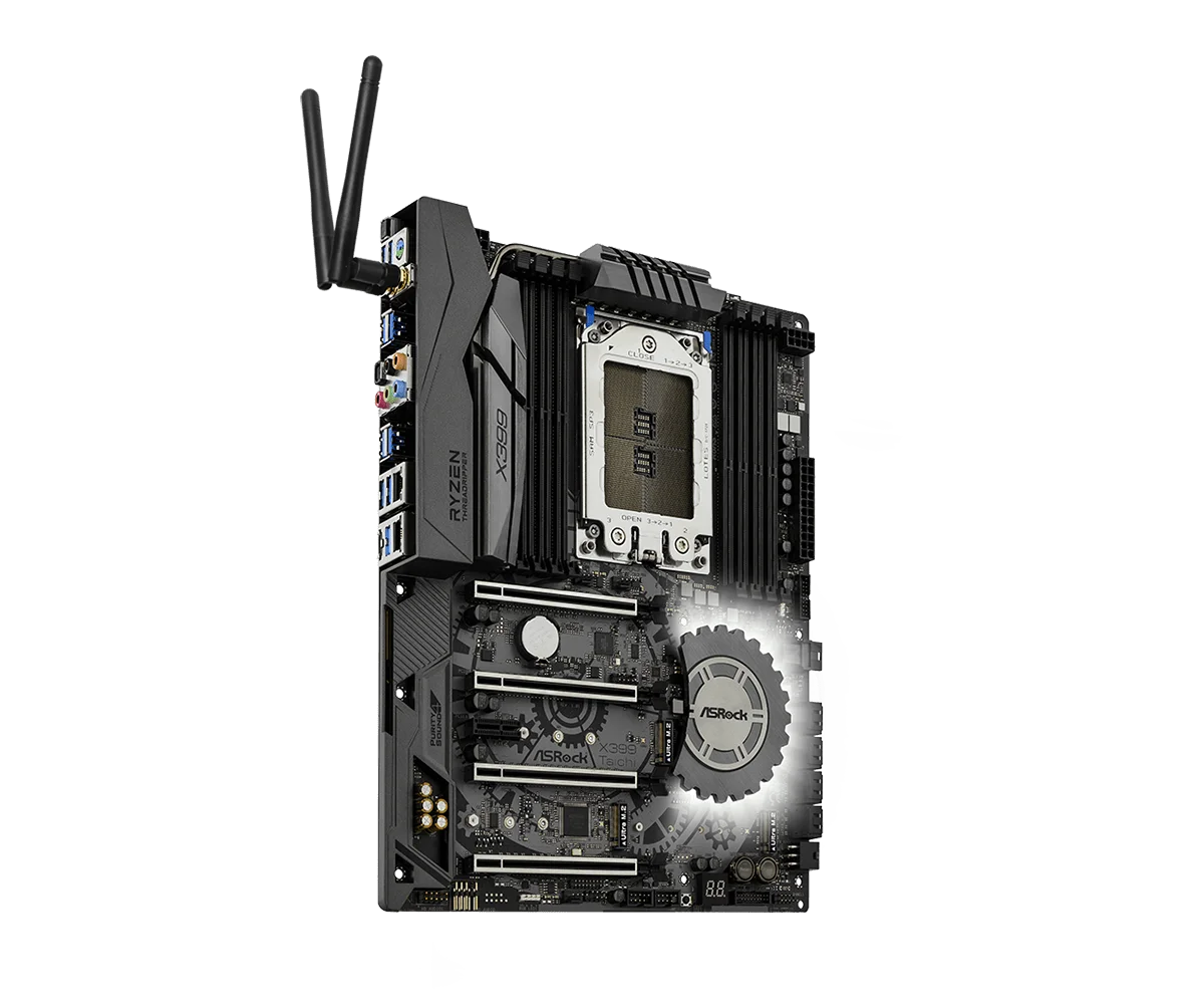 Imagem -04 - Placa-mãe Taichi Amd Tr4 X399 Threadripper Ddr4 3400 Mais oc 128gb Suporte tr 1920x 1900x 2950x 1950x Atx Asrock-x399