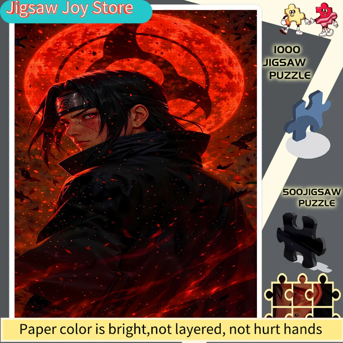 

Dark Ninja Cold Back Under Blood Moon Frameless Perfect Choice for Hobbyists Paper Puzzle - Educational Puzzle - Interactive P