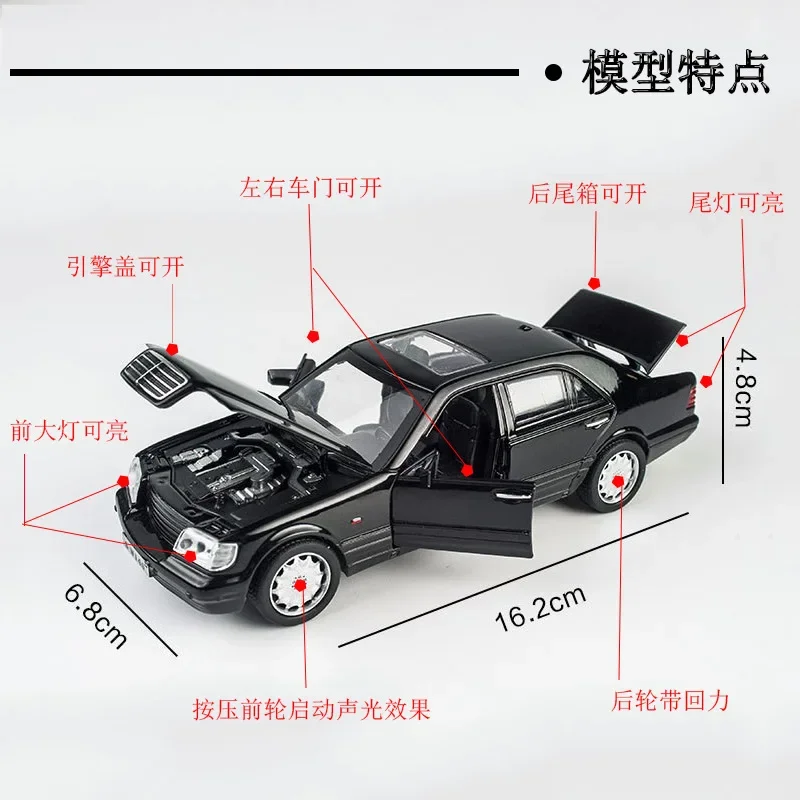 1:32 Mercedes-Benz S-W140 hohe Simulation Druckguss Auto Metall legierung Modell Auto Kinderspiel zeug Sammlung Geschenke a88