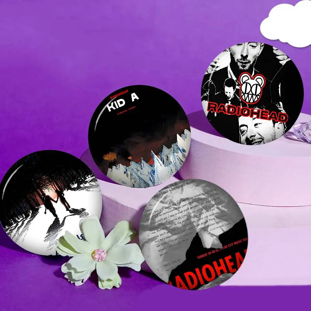 Band Radiohead Soft Button Pin Bright Printed Icon Gift For Friends Badge Collar Brooch Lapel Pin Metal