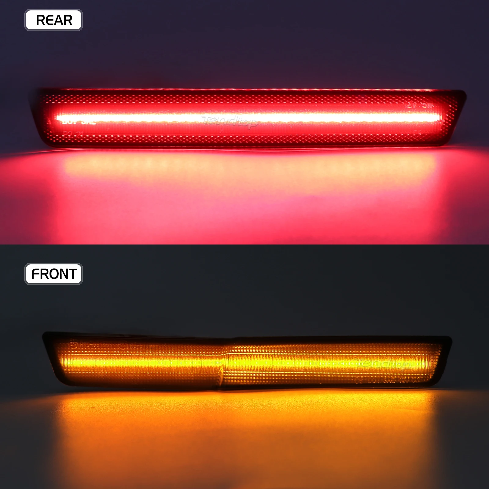 4x Smoked LED Front and Rear Side Marker Light For 2018- Dodge Challenger Scat Pack SRT Hellcat and SRT Hellcat Redeye Widebody