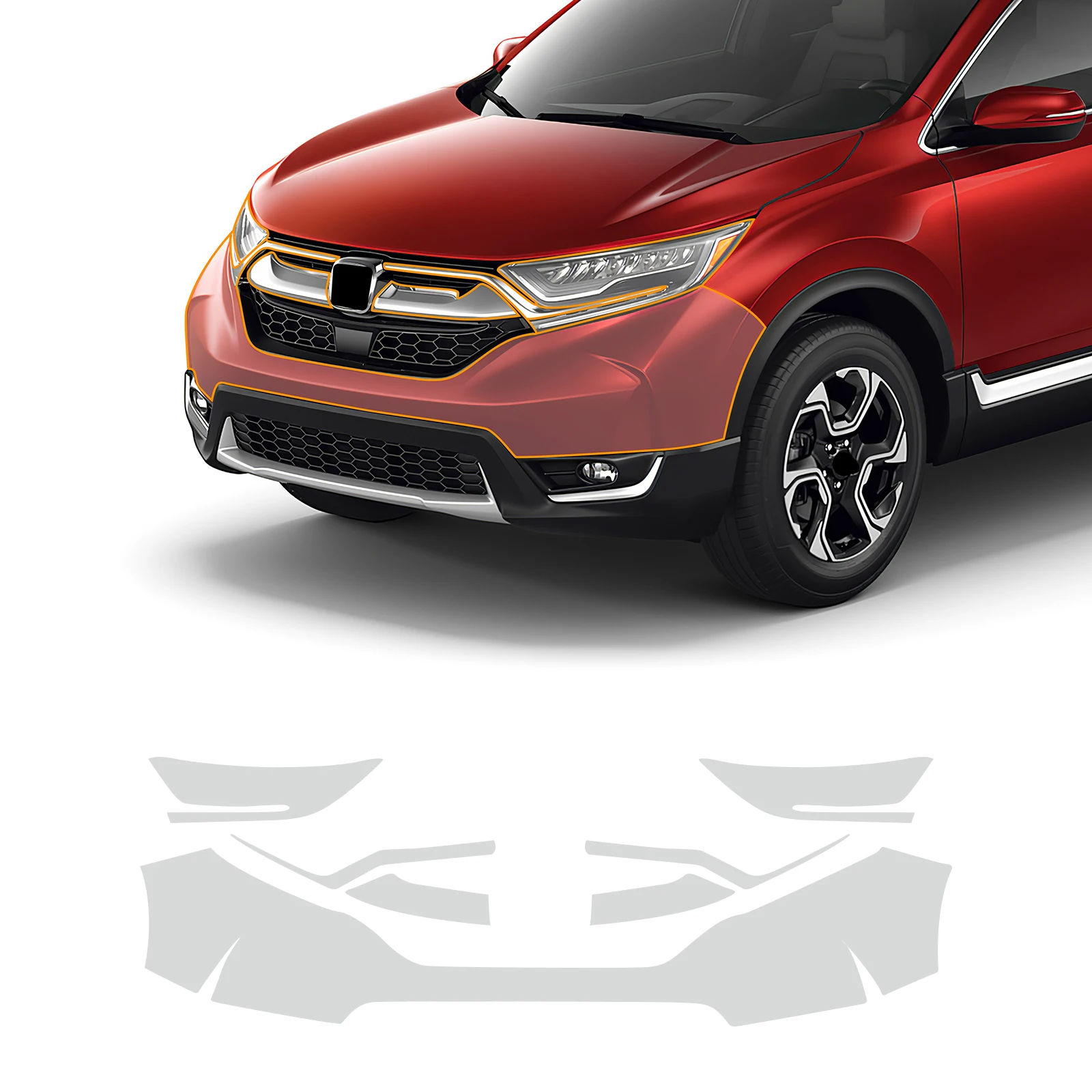

For Honda CRV 2017-19 Invisible Car Wrap TPU Film Protective Layer Scratch Resistant Exterior Modification Car Parts Accessories