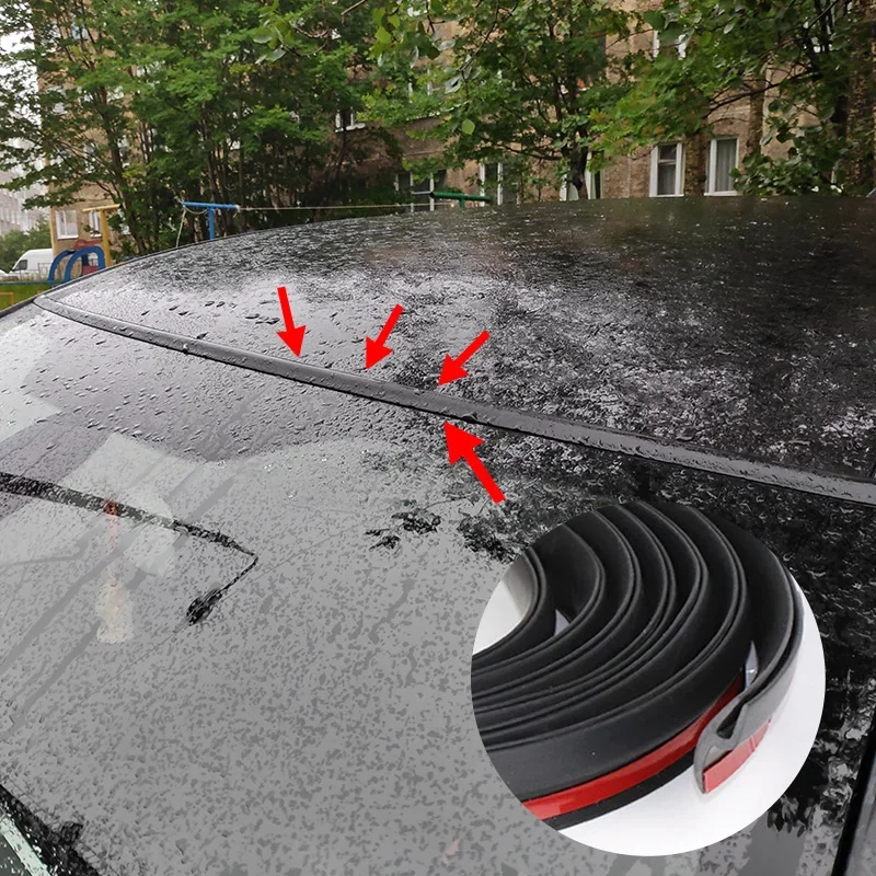 Car Windshield Rubber Moulding Seal Self-adhesive Sunroof Dustproof Sealing Strip Sticker for Auto Car Dashboard Windshield