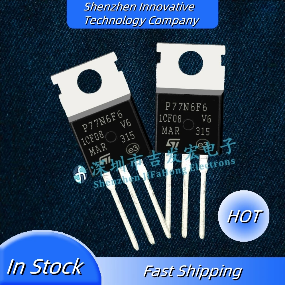 

10PCS STP77N6F6 P77N6F6 77A 60V TO-220 MOS Best Quality Fast Shipping