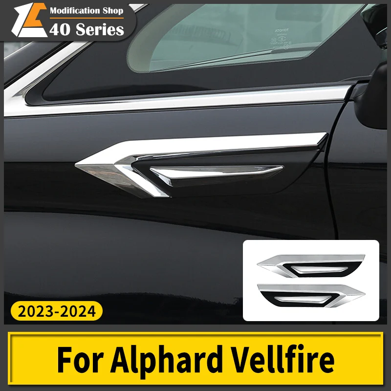 For 2023 2024 40 Series Toyota Alphard Vellfire front wing panel Decoration Accessories AH40 Upgraded Modification body parts