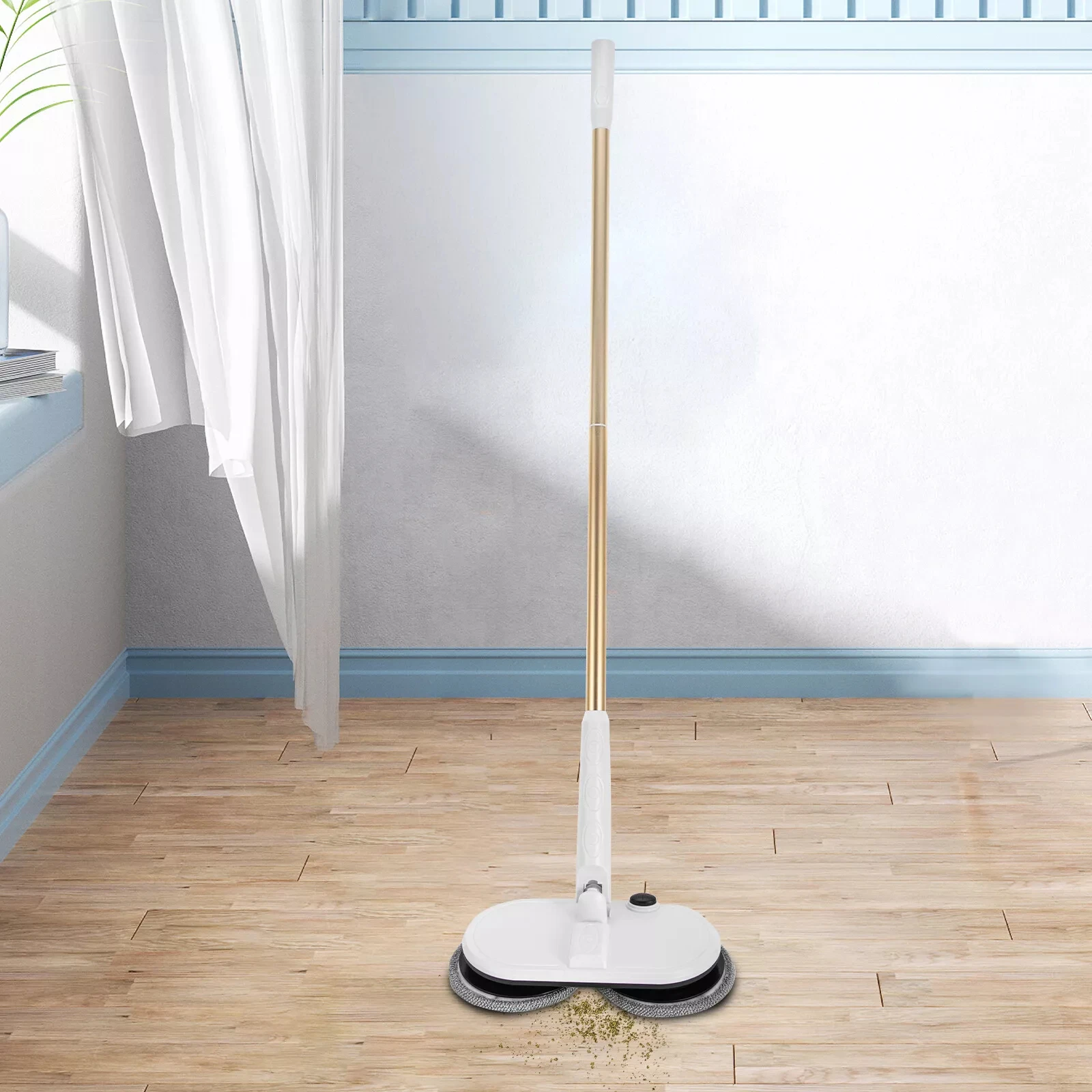 

Wireless Electric Mop: US Standard White Floor Cleaner for Home Use