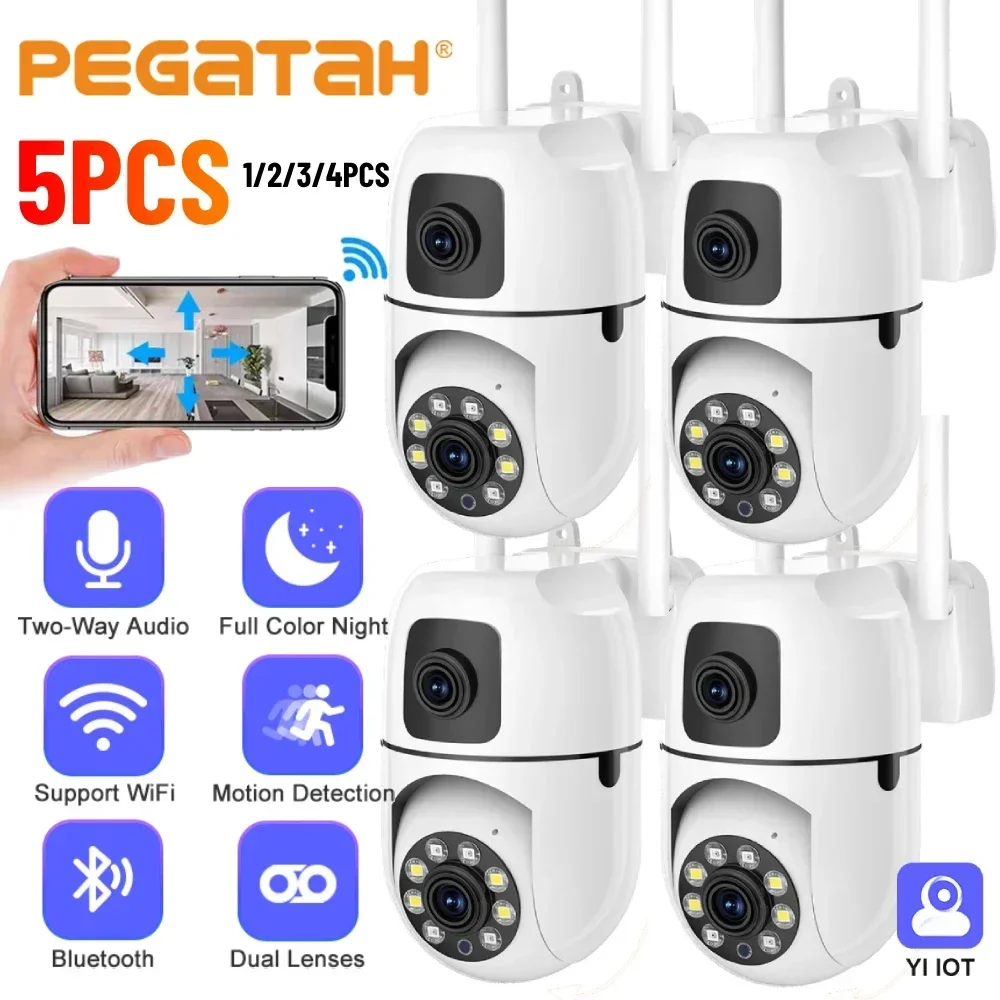 

4K 8MP WiFi Camera IP Camera Dual Lens WiFi Surveillance Cameras Outdoor Security Protection Auto Tracking CCTV PTZ Cam YI IOT