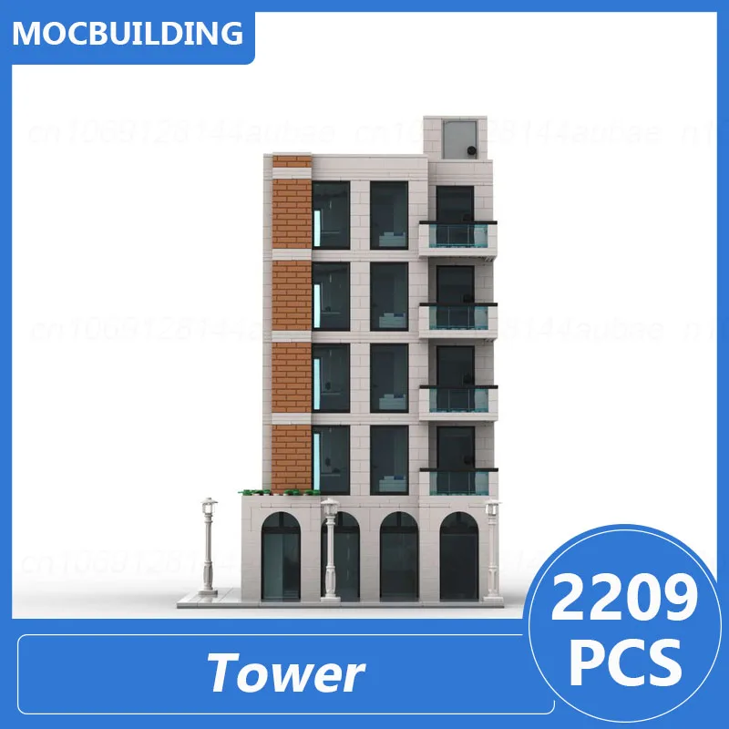 Tower Modular Buildings Moc Blocks Diy Assemble Bricks Architecture Display Creative Educational Collection Toys Gifts 2209PCS