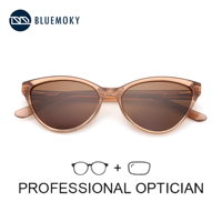 BLUEMOKY Popular Cat Eye Prescription Sunglasses for Women Polarized Shades Myopia/Hyperopia/Progressive Optical Sun Glasses