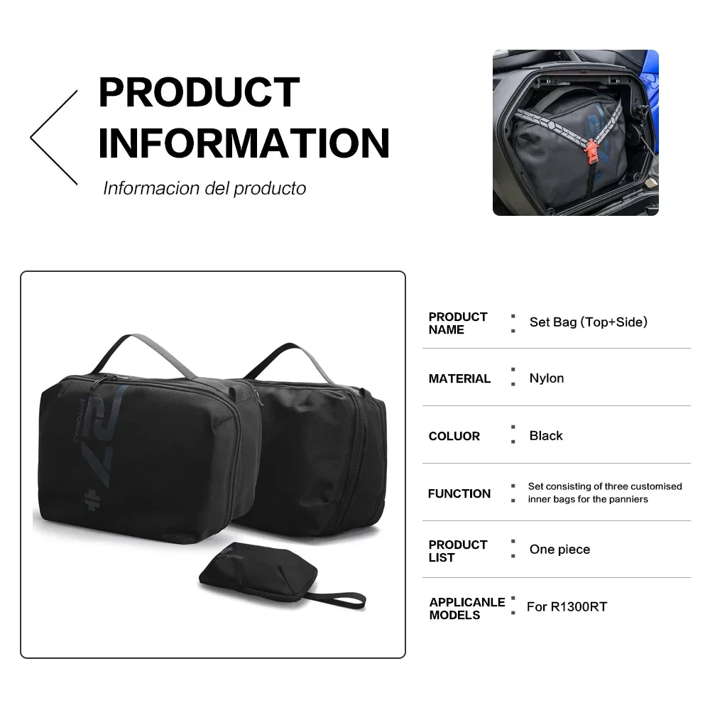 For BMW R1300RT R1300 RT R 1300 RT r1300rt Accessories Vario Inner Bags Saddle Top Case Bag Suitcases Side Luggage Bags2025