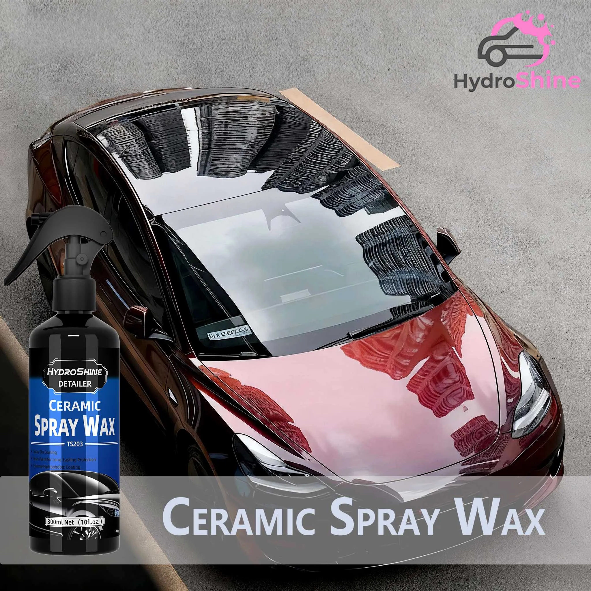 Hydroshine Detailer revestimiento cerámico cera en aerosol cristal pulido líquido protección duradera hidrofóbico detalles accesorios cuidado