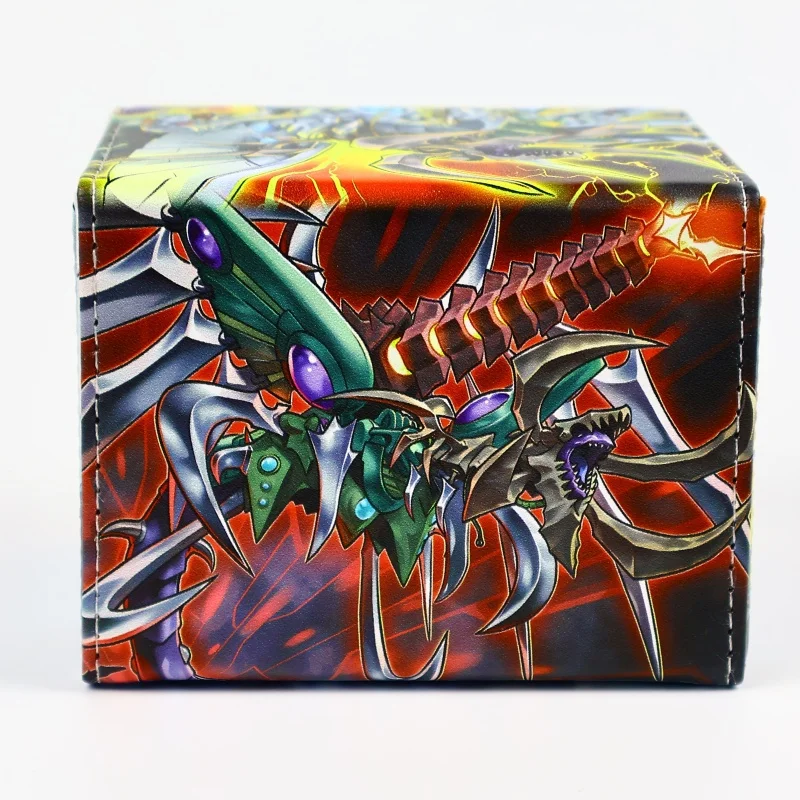 Yu-Gi-Oh Card Case Cyber Dragon Nova Chimeratech Fortress Diy Leather Action Toy Figures Anime Game Collection Storage Box