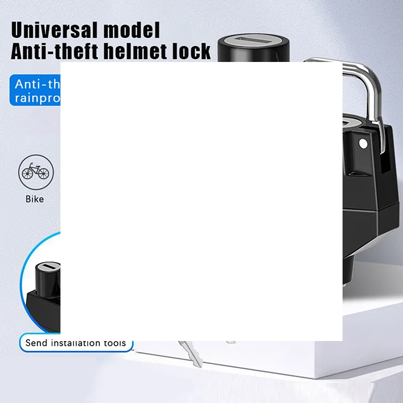 

22-28MM Universal Motorcycle Helmet Pipe Clamp Hook Lock With 2 Keys+Installation Tool For Bike Moto Scooters Anti Theft Padlock