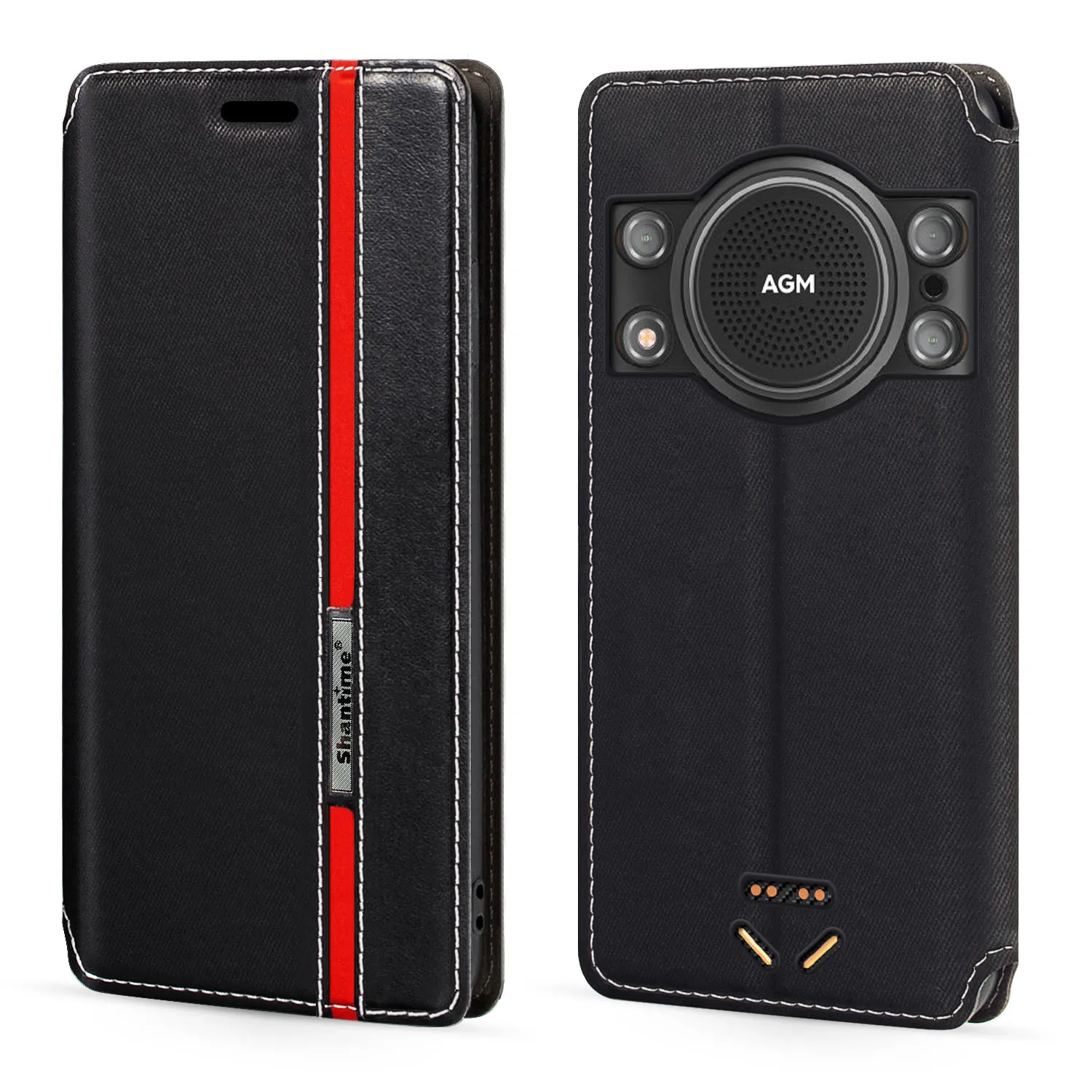 AGM H5 Case Fashion Multicolor Magnetic Closure Leather Flip Case Cover with Card Holder For AGM H5 Pro