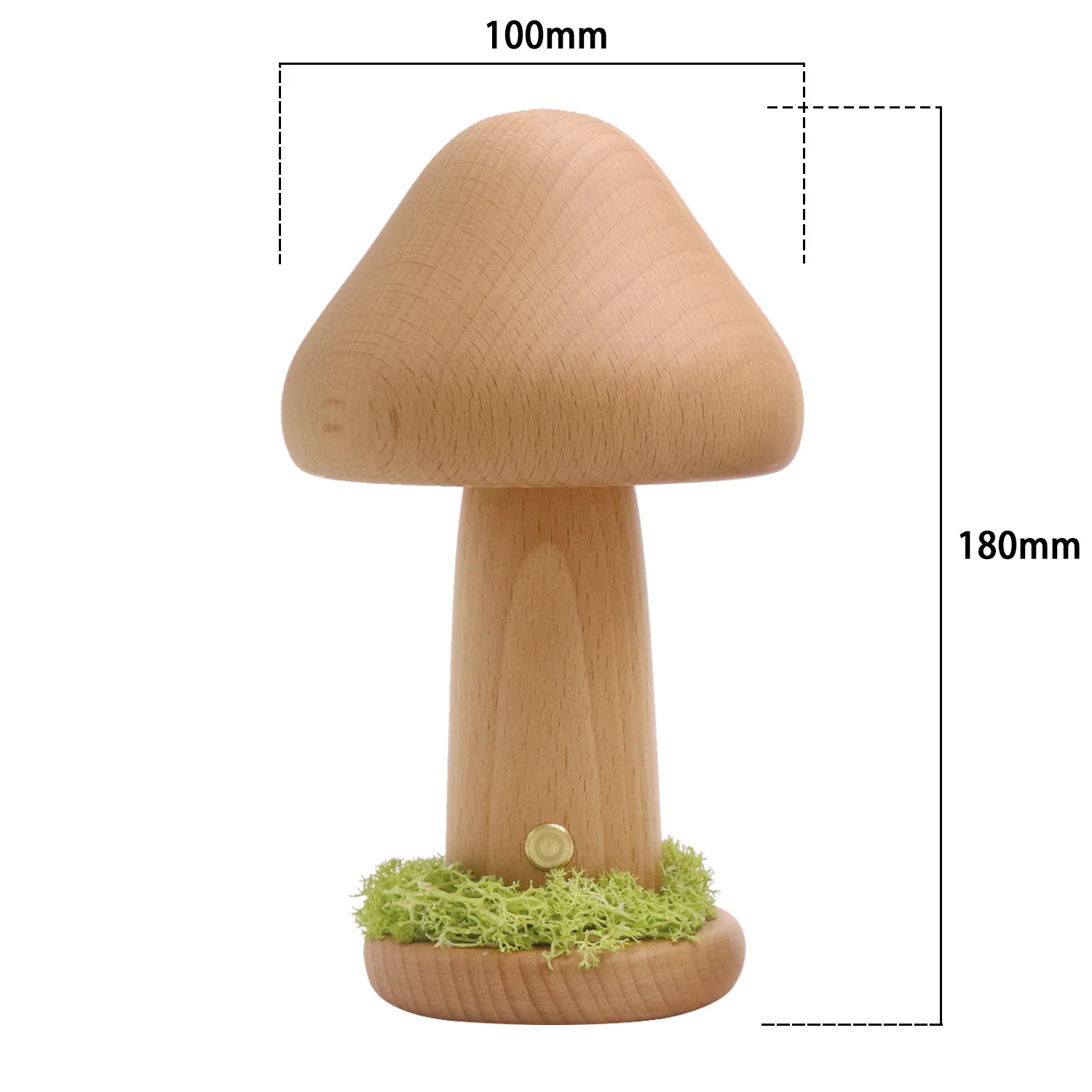 Twisted Head Mushroom Night Warm Light Touch Bedroom Bedhead Night Light Buk Wood LED Dekoracyjne nastrojowe światło