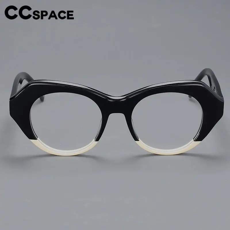 

57204 Retro Acetate Optical Spectacles Frames Ladies Myopia Prescription Glasses Frame Trend Cat Eye Clear Eyeglass