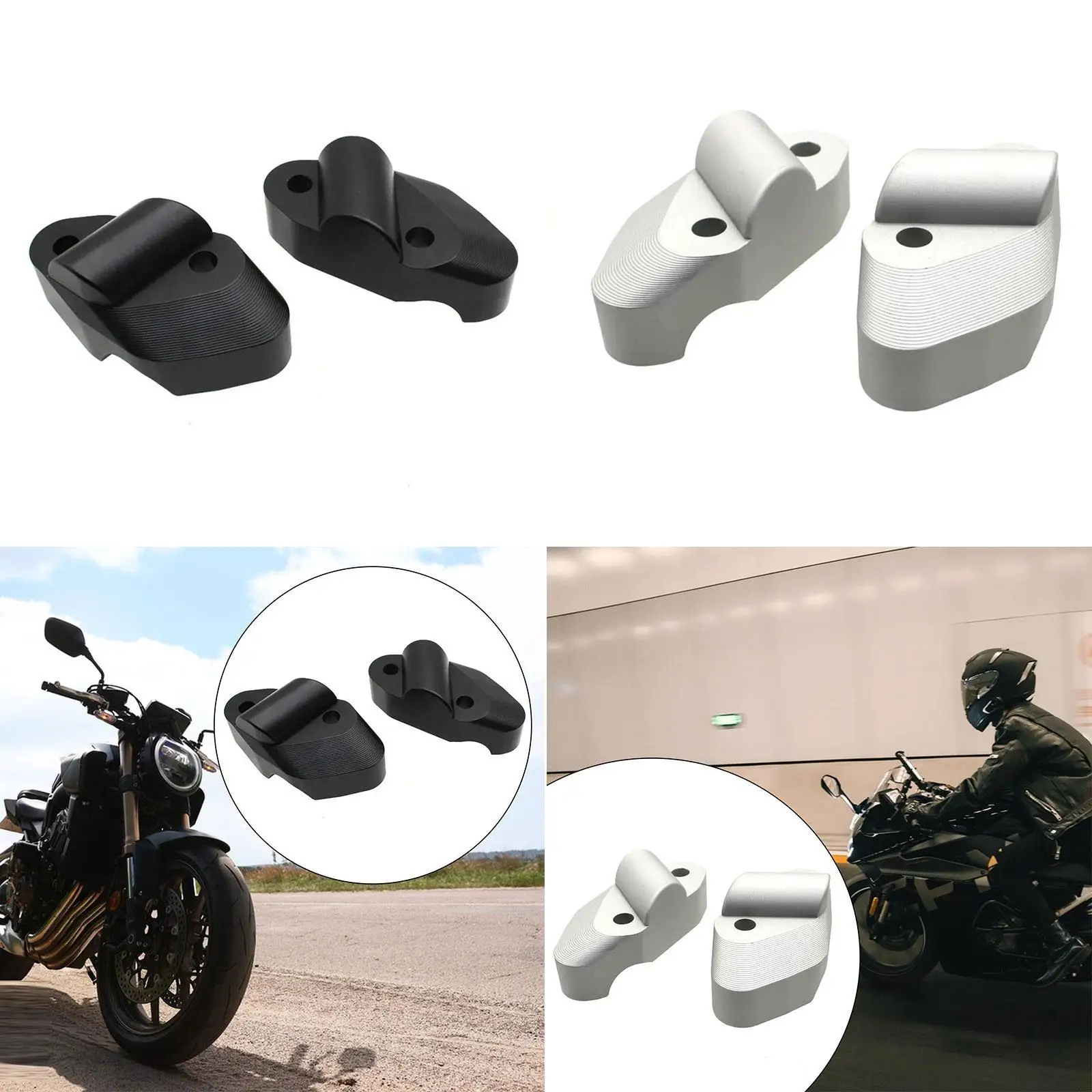 

Handlebar Riser Handlebar Clamp Motorcycle Handle Bar Riser Clamp Spare Parts Replacement Durability Back Move Mount Adapter