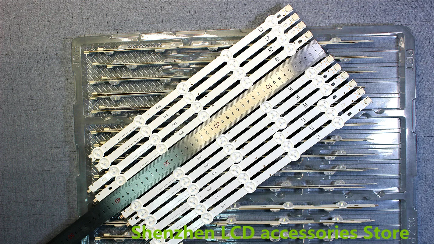 2ชุด = 20ชิ้น42นิ้วใช้ LG 6916L-1338A 6916L-1339A 6916L-1340A 6916L-1341A R1 + L1 = 82.4ซม.R2 + L2 = 82.4ซม.2ชุด = 20PCS