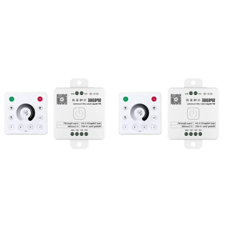 AT51 2X And-SP636E SPI DC5-24V Monochrome Controller With And-RC1 Remote Control Support 2.4G Touch Remote Control