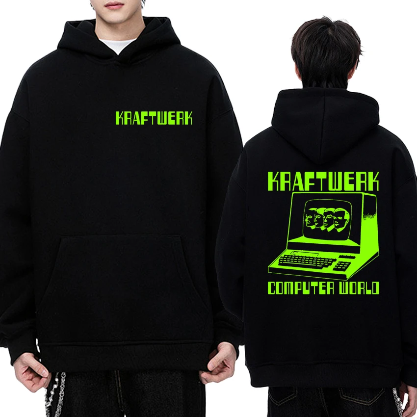 

Craft Rock band Kraftwerk Double Sided printed Hoodies 2025 Men women hip hop punk streetwear Unisex Fleece Casual Sweatshirt