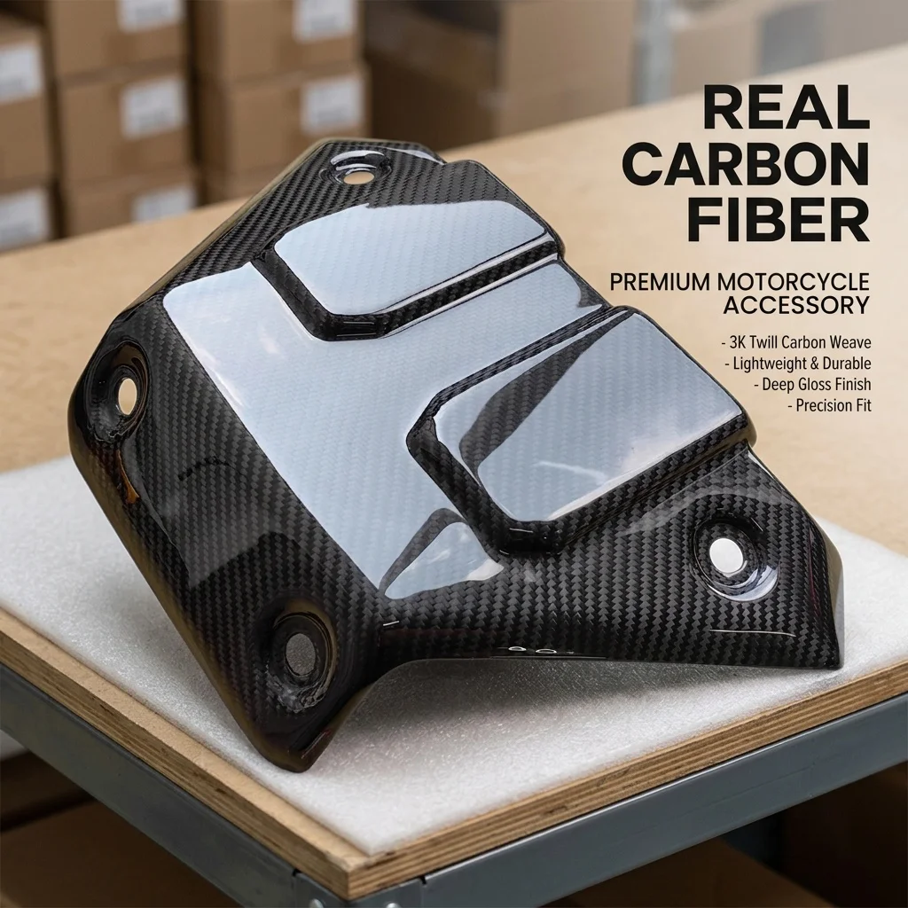 Carbon Fiber Front Exhaust Pipe Protection Cover for HONDA X-ADV 750 Motorcycle 2021-2026 Durable Black Cover
