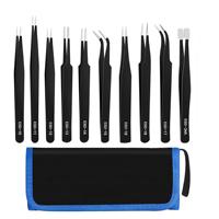 10 IN 1 Anti-static Tweezers Set Stainless Steel  ESD-10 ESD-11 ESD-12 ESD-13 ESD-14 ESD-15 ESD-16 ESD-17 ESD-18 ESD-34A