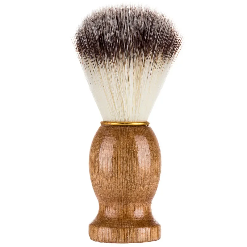 Men's Shaving Brush Barber Salon Men Facial Beard Cleaning Appliance Shave Tool Razor Brush with Wood Handle