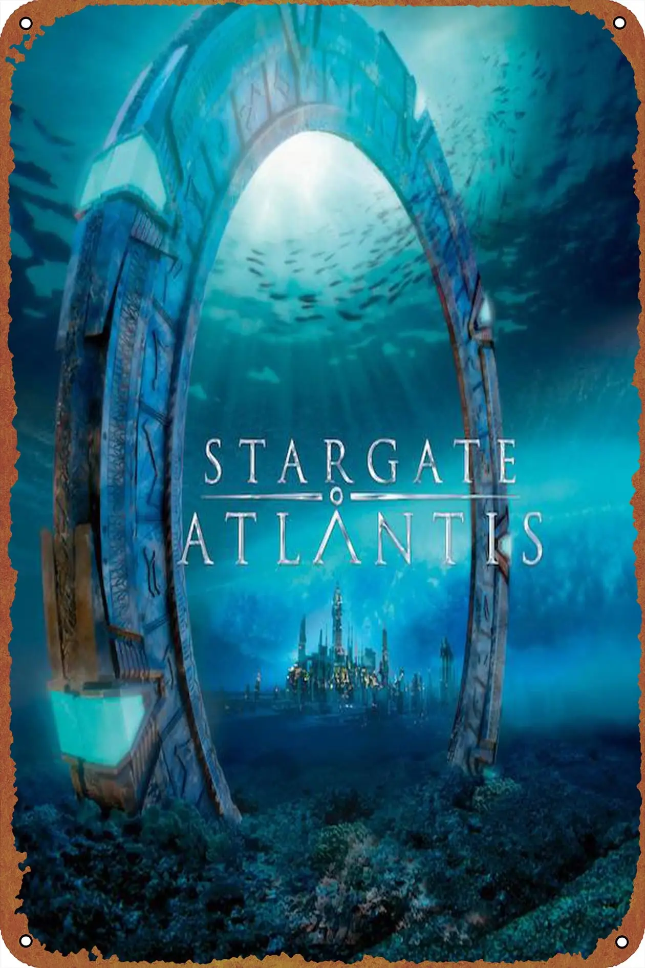 Stargate: Atlåntis Movie Poster Retro Vintage Funny Metal tin Sign Outdoor Kitchen Decor Bar Pub Club Cafe Home Indoor Home Wall