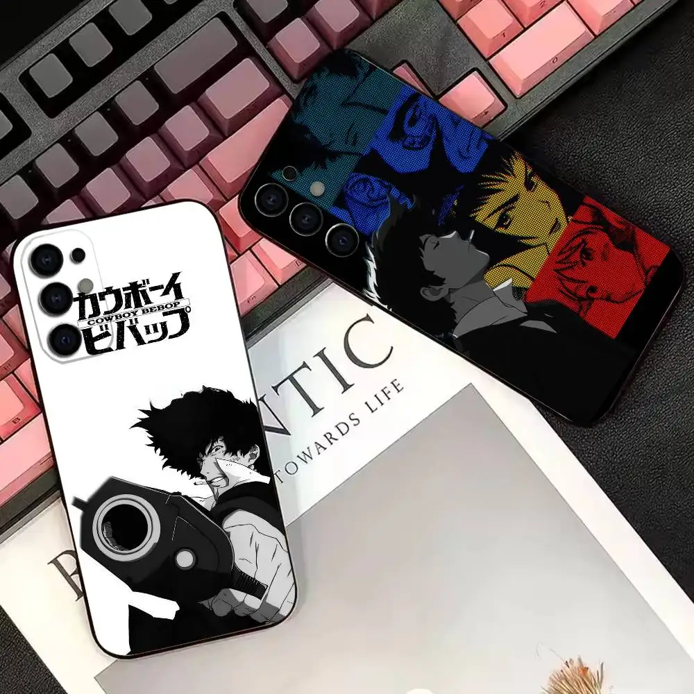 Anime C-Cowboy Bebop  Phone Case For Samsung S26,S25,S24,S23,S22 Black Soft Protective Phone Case