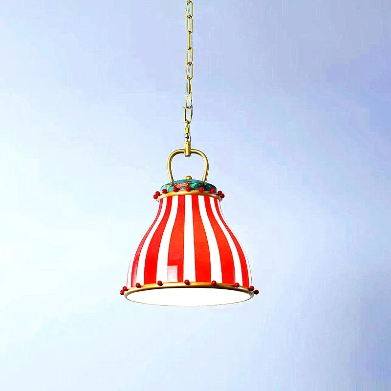 Circus Restaurant Kroonluchter Dromerige Creatieve Geëmailleerde Glazen Lampenkap Eetbar Decoratief Licht, Unieke Artistieke Kroonluchter